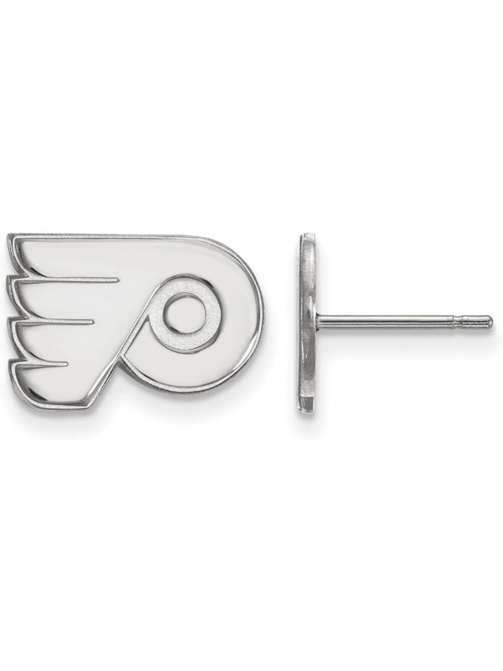 Sterling Silver Extra Small 3/8 Inch Post Earrings - Philadelphia Flyers Style